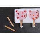 Форма для мороженого «Коты», силикон, 38×14.5×2.5 см, 4 ячейки, МИКС - Фото 9