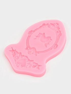 Молд для заливки «Сердца, рамка, лепнина», силикон, 12.5×8.2×1.1 см, МИКС