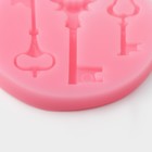 Молд Доляна «Три ключа», силикон, 6,5×1 см, цвет МИКС - фото 4587817