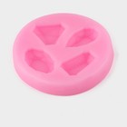 Силиконовый молд «Драгоценные камни», d=7,3 см, цвет розовый - Фото 2