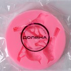 Молд для заливки Доляна «Три птицы», силикон, 3 ячейки, 6.5×1.1 см, розовый - Фото 6