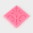 Молд для заливки «Завитки», силикон, 4 ячейки, 6.5×0.7 см, розовый - Фото 2