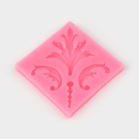 Молд для заливки «Завитки», силикон, 6.5×0.7 см, розовый