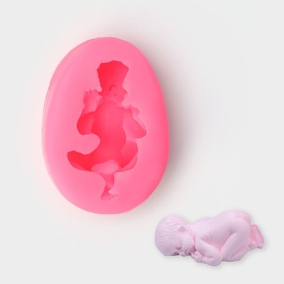 Молд для заливки «Малыш», силикон, 7×5×2.7 см, розовый