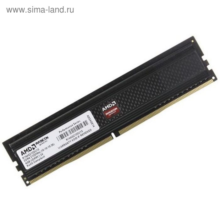 Память DDR4 8Gb 2133MHz AMD R748G2133U2S-UO OEM PC4-17000 CL15 DIMM 288-pin 1.2В - Фото 1