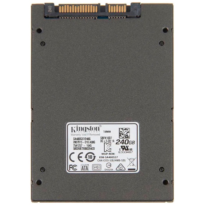 SSD накопитель Kingston A400 240Gb (SA400S37/240G) SATA-III - фото 51675385