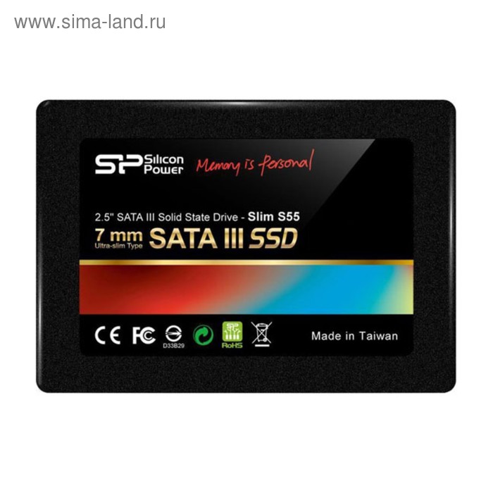 SSD накопитель Silicon Power S55 240Gb (SP240GBSS3S55S25) SATA-III - Фото 1