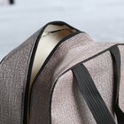 Косметичка-сумочка, отдел на молнии, ручки, цвет коричневый - Фото 3