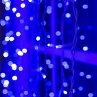 Гирлянда «Занавес» 2 × 3 м, IP44, УМС, белая нить, 760 LED, свечение синее, 220 В, УЦЕНКА - Фото 3