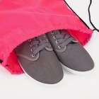 Мешок для обуви на шнурке, светоотражающая полоса, цвет розовый - Фото 4