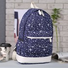 Рюкзак школьный, отдел на молнии, 3 наружных кармана, с сумкой и футляром, цвет синий - Фото 2