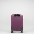 Чемодан малый с расширением, отдел на молнии, 2 наружных кармана, 4 колеса, кодовый замок, цвет фиолетовый - Фото 3