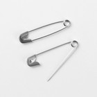 Булавки английские, 22 мм, 80 шт., цвет серебряный - Фото 3