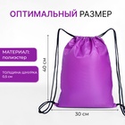 Мешок для обуви «ЗФТС» на шнурке, светоотражающая полоса, размер 30×0.5×40 см, сиреневый - Фото 2