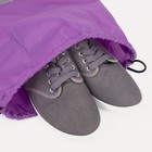 Мешок для обуви на шнурке, светоотражающая полоса, цвет сиреневый - Фото 4