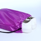 Мешок для обуви «ЗФТС» на шнурке, светоотражающая полоса, размер 30×0.5×40 см, сиреневый - Фото 4