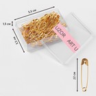 Булавки английские, 22 мм, 80 шт., цвет золотой - Фото 4