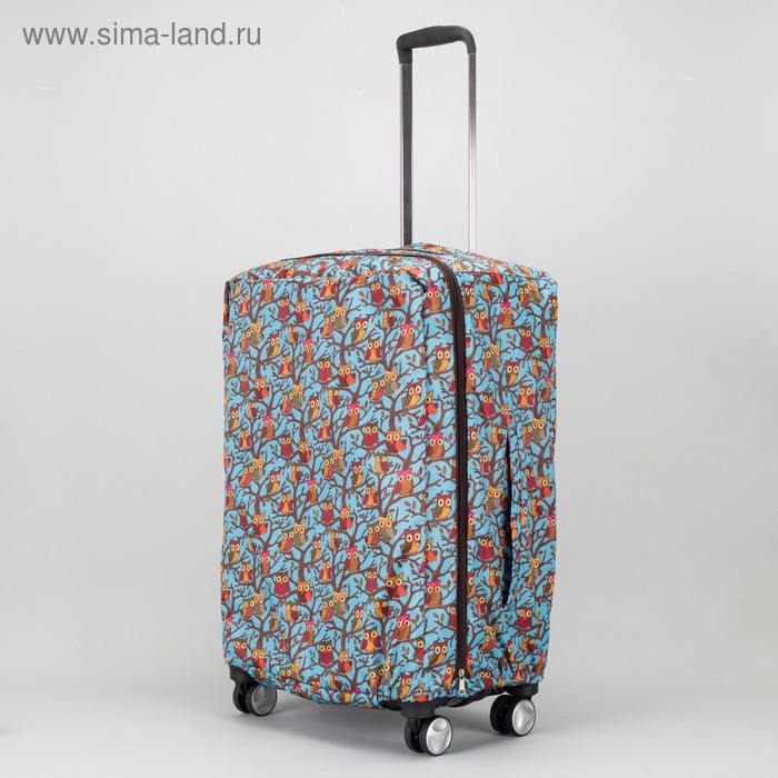 Чехол для чемодана, расширение по периметру, цвет голубой - Фото 1