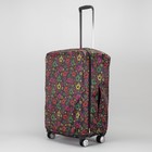 Чехол для чемодана, 24", расширение по периметру, цвет чёрный/разноцветный - Фото 1