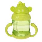 Поильник детский с силиконовой трубочкой, 240 мл., с ручками, цвета МИКС - фото 24520678