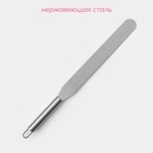 Кондитерская лопатка - палетка прямая Доляна, 37×3 см, рабочая часть 24.5 см, серебристая - Фото 2