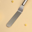 Кондитерская лопатка - палетка изогнутая Доляна, 26.5×3 см, рабочая часть 14.5 см, серебристая - Фото 3