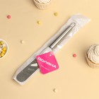 Кондитерская лопатка - палетка изогнутая Доляна, 26.5×3 см, рабочая часть 14.5 см, серебристая - Фото 4