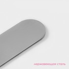 Кондитерская лопатка - палетка изогнутая Доляна, 36.5×3 см, рабочая часть 24.5 см, серебристая - Фото 2