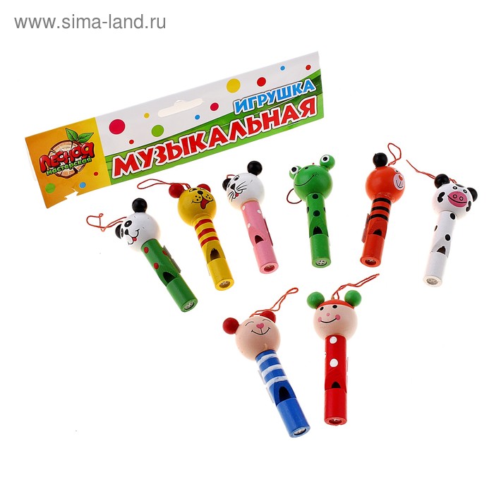 Игрушка музыкальная свисток, набор 8 штук - Фото 1