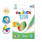 Карандаши 18 цветов Carioca Tita, яркий ударопрочный грифель 3.0 мм, шестигранные, пластиковые, картон, европодвес - фото 108340265