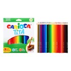 Карандаши 24 цвета Carioca "Tita", яркий ударопрочный грифель 3.0 мм, шестигранные, пластиковые, картон, европодвес - фото 318051082