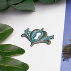 Декор металл для творчества "Замочная скважина" (F30091) зелёная патина 2,8х3,6 см - Фото 2