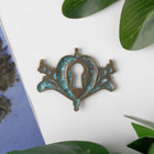 Декор металл для творчества "Замочная скважина" (F30091) зелёная патина 2,8х3,6 см - Фото 3
