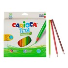 Карандаши пластиковые 24 цвета Carioca Tita, 3.0 мм, трёхгранные, картонная коробка - Фото 1