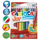 Фломастеры 24 цвета, Carioca "Joy", тонкий наконечник,  увеличенный ресурс, суперяркие, легко смываемые и нетоксичные чернила, европодвес - фото 3727453