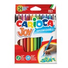 Фломастеры 24 цвета Carioca Joy, 2.6 мм, смываемые, увеличенный ресурс, суперяркие, европодвес - Фото 3