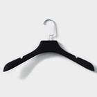 Плечики - вешалка для одежды, 39×4,4×22,5 см см, размер 40-42, покрытие soft-touch, цвет чёрный - фото 3727468