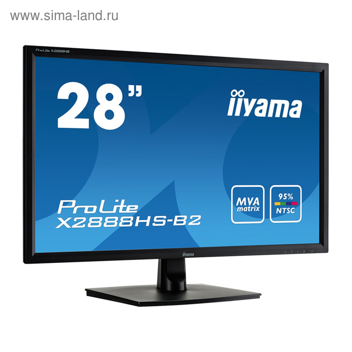 Монитор Iiyama 28" ProLite X2888HS-B2 VA 5ms 16:9 DVI HDMI 300cd 178/178 1920x1080 D-Sub DP - Фото 1