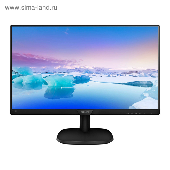 Монитор Philips 223V7QHSB (00/01) 21.5", IPS, 1920x1080, 60Гц, 5мс, VGA, HDMI, чёрный - Фото 1