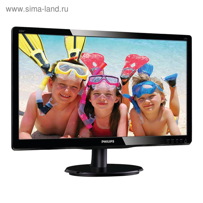 Монитор Philips 22" 220V4LSB (00/01) черный TN+film LED 5ms 16:10 DVI 250cd 1680x1050 D-Sub   329515 - Фото 1