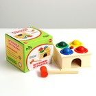 Стучалка квадратная «Божья коровка» 4 шарика — 3 см, молоточек - Фото 2