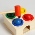 Стучалка квадратная «Божья коровка» 4 шарика — 3 см, молоточек - Фото 3