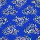 Пленка голография "Ажурное сердце", синий, 70 х 100 см - Фото 3