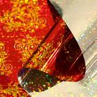 Пленка голография "Ажурное сердце", красный, 70 х 100 см - Фото 1