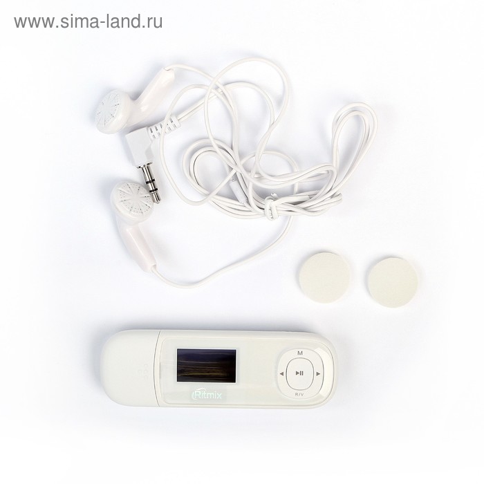 MP3-плеер RITMIX RF-3450 8Gb, TXT, FM, диктофон, TF card slot, белый - Фото 1
