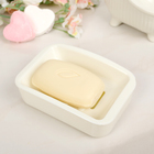 Мыльница пластиковая, 13×9×4 см, цвет белый - Фото 2