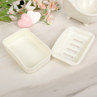 Мыльница пластиковая, 13×9×4 см, цвет белый - Фото 3