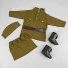 Военная форма для девочки «Солдаточка», 9-12 месяцев, рост 85 см - фото 8370627
