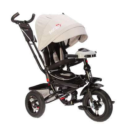 Велосипед трёхколёсный Micio Comfort Plus 2018, надувные колёса 12"/10", цвет серый