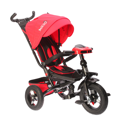 Велосипед трёхколёсный Micio Comfort Plus 2018, надувные колёса 12"/10", цвет красный